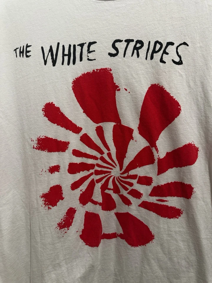 Camiseta The White Stripes Band Para Hombre XL Menta Logo Gráfico Rock Tee Foto 2 de 4
