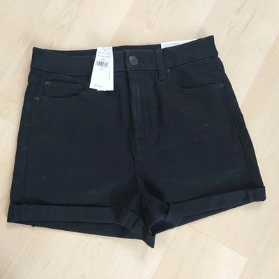 NEW Womens American Eagle AE Black Curvy Hi Rise Shortie Shorts Size 8 Stretch