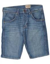 Wrangler Herren Crank Jeansshorts W31 mittelblau Baumwolle CX07