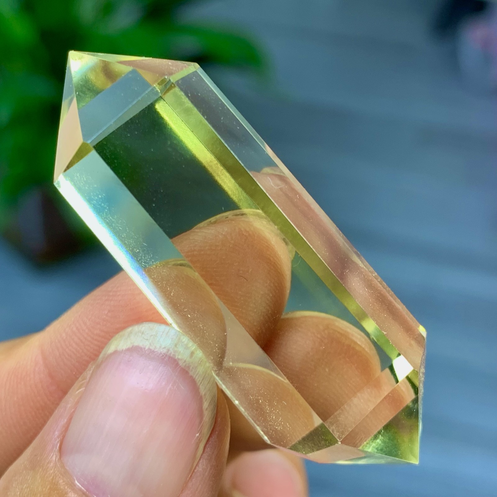 18G Natural Citrine Quartz Obelisk Double Point Wand for Reiki Healing Energy