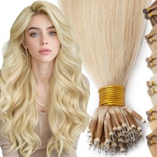 Nano Ring Russian Remy Human Hair Extensions Thick 1g/s Micro Link Loop Bead Tip