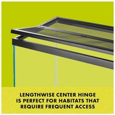 Center Hinge Screen Cover for Reptile Terrarium, 48x13"