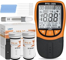 URIT 5 In1 Blood Lipid Meter Cholesterol Triglycerides Monitor 20pcs Strips y
