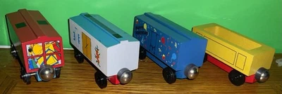RARE* Vintage Wooden Whittle Shortline Lot Of 4 Trains - Image 1 of 4