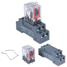 Electromagnetic Power Relay, 8-Pin 10 AMP 110V/120V AC Relay Coil with Socket B