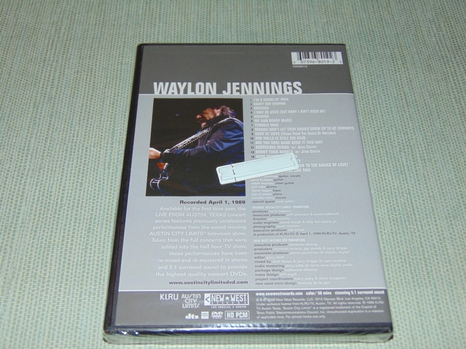 Waylon Jennings Live From Austin TX Texas City Limits DVD (USA Region 1) SEALED - Image 2 of 3