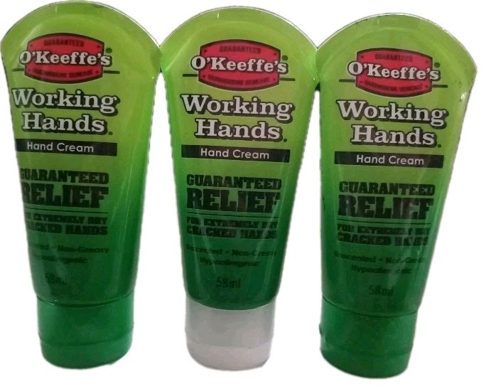 3 X O'Keeffe's Working Hands 58ml  Hand Cream for  Dry Cracked Hands Free Post