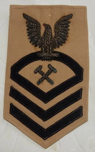 WW2 USN NAVY CPO RATE PATCH SHIPFITTER CHIEF PETTY OFFICER  USA MILITARY BADGE