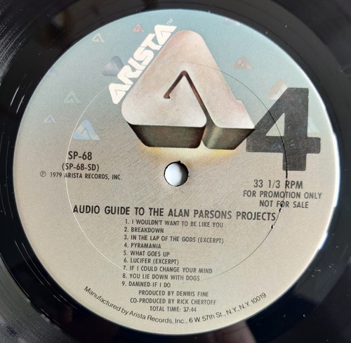 AUDIO GUIDE TO THE ALAN PARSONS PROJECTS - 1979 - DOUBLE PROMO ALBUM - *VG/VG* - Foto 7 di 7