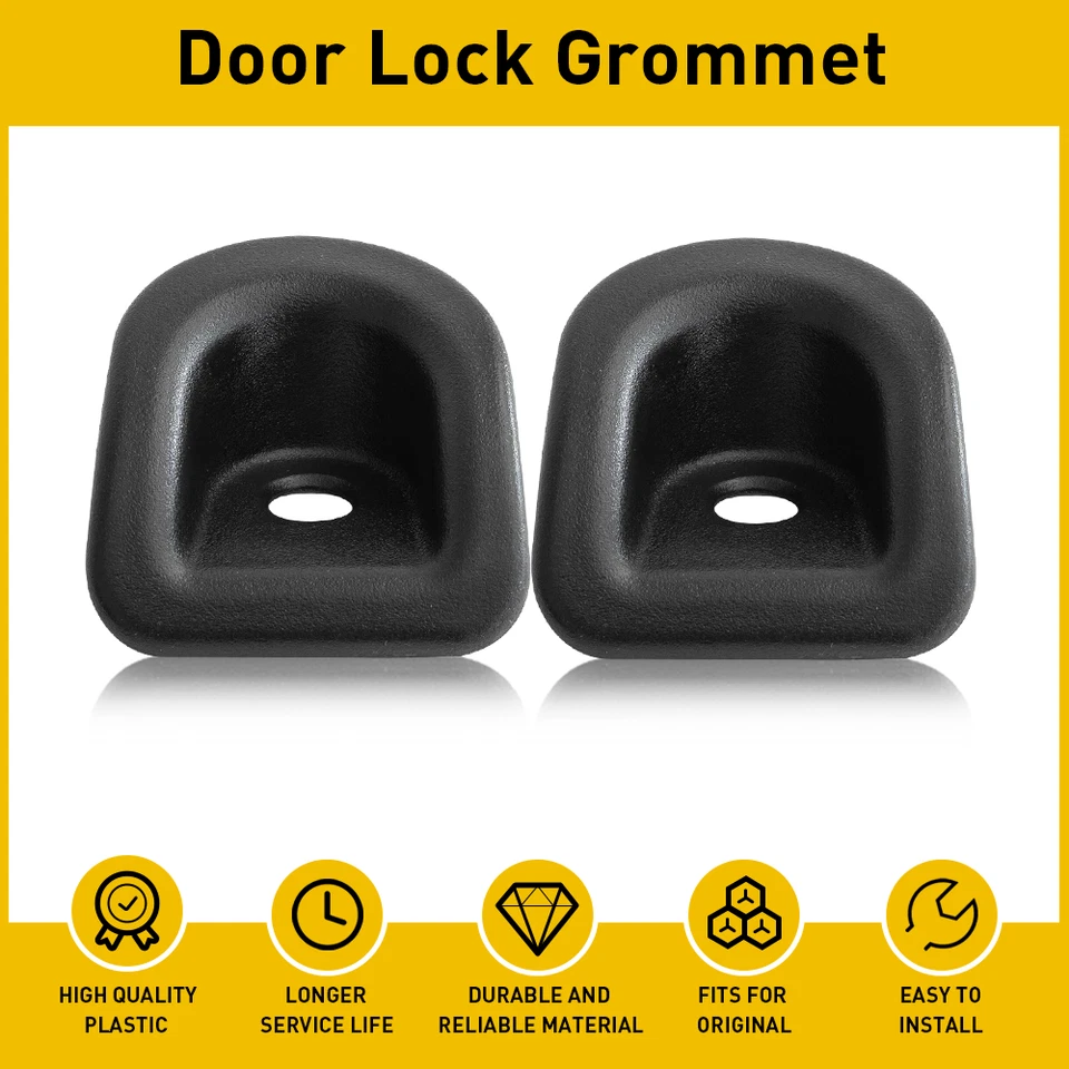 Black Door Panel Lock Grommets Covers Kit For 2005-2014 Ford Mustang or Shelby - Изображение 3 из 4