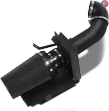 MOOSUN 4 inch Cold Air Intake Black Tube + Heat Shield for 1999-2006 GMC/Chevy