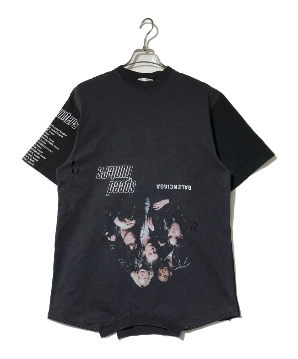 BALENCIAGA/ SPEED HUNTERS T-SHIRT Upside Down Black Size: L BALENCIAGA/ SPEED HUNTERS T-SHIRT Upside Down Black Size: L