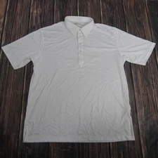 Collars & Co Polo Shirt Mens XL White Dress Collar Relaxed Fit Polyester