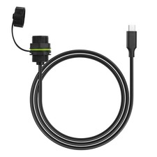 USB C To USB C Threaded Mount Waterproof Cable IP68 Panel Mount Extension 1M