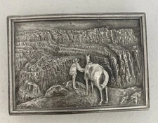 1977 Grand Canyon Belt Buckle - made in USA by Bergamot Brass Works.