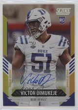 2021 Score Rookies Gold Zone Signatures 42/50 Victor Dimukeje #397 Auto 0b2