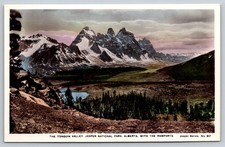 Jasper Alberta Tonquin Valley with Ramparts GM Taylor 87 RPPC Postcard AB