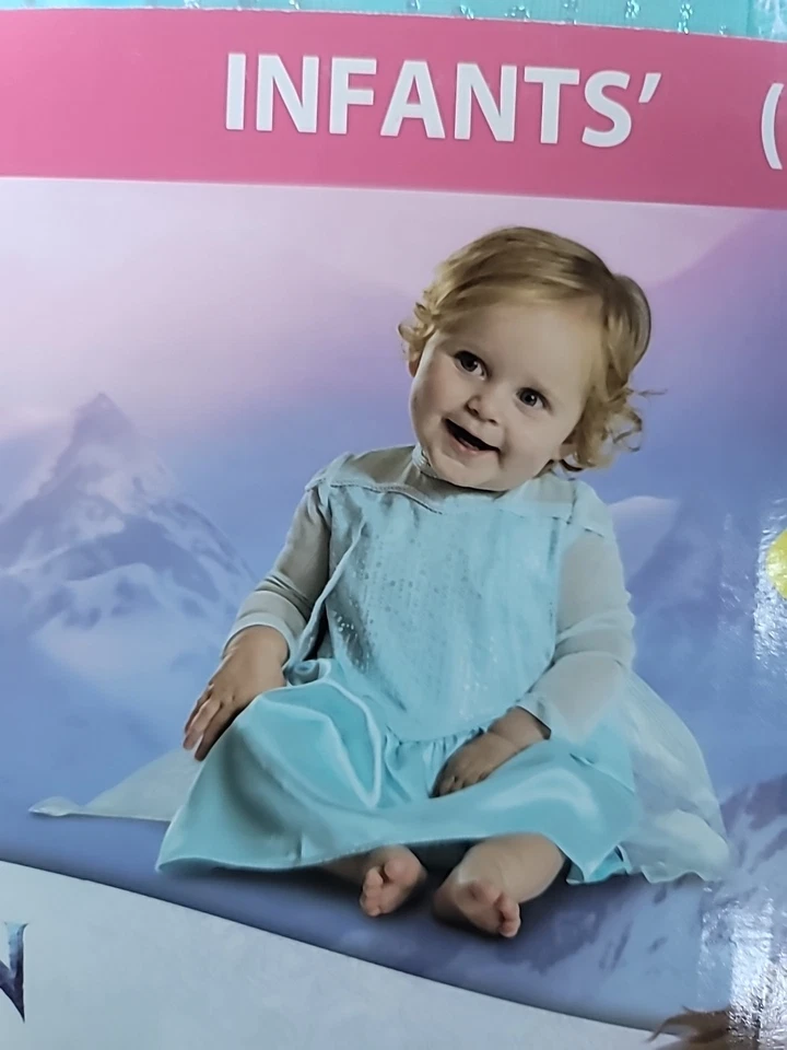 NUEVO Disfraz Infantil Disney Frozen Princesa Elsa Fingir Juego de Vestir 12-18 Mo. Foto 4 de 4