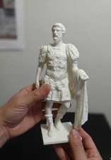 🔥 Marcus Aurelius Roman Emperor Statue 🏛️ – 10 Inch White 3D Printed Sculpture