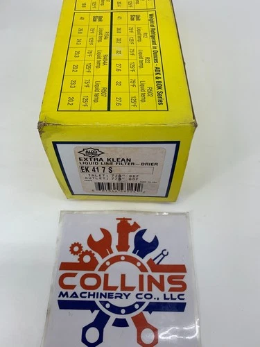 Emerson ALCO EK417S 048224 Liquid Line Filter Drier 7/8" ODF Solder