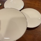 Wedgwood "DORIC" England Bone China platinum trim Set of  3 Salad Plates ~ 8 1/8 — photo 5