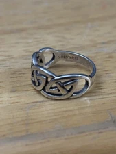 Vintage Sterling Silver Celtic Knot Ring band size 5.5