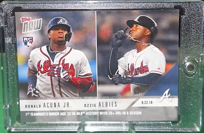  RONALD ACUNA JR ROOKIE OZZY ALBIES ROOKIE FIRST TEAMMATES WITH 20 HOMERUNS 