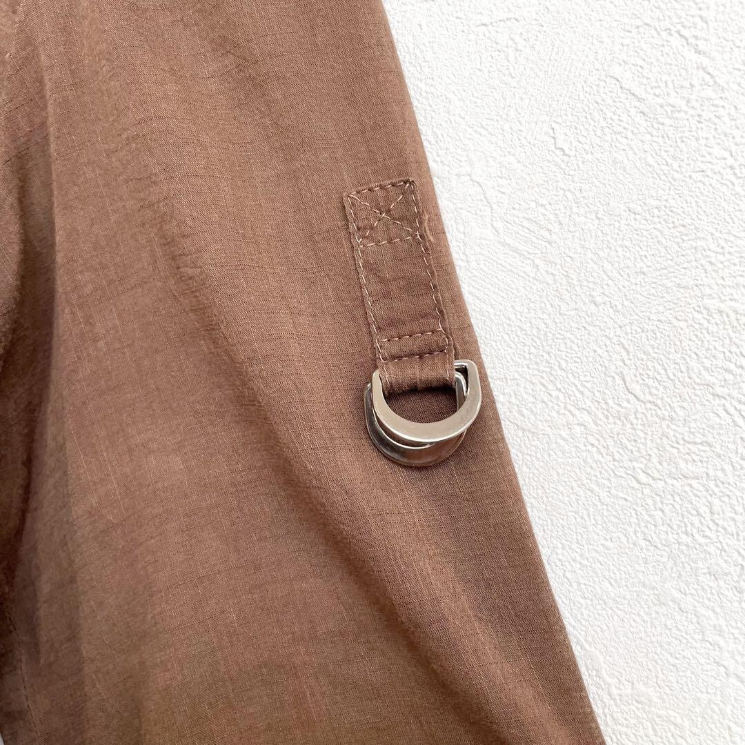 Leilian snap button shirt jacket with pockets, br… - image 5