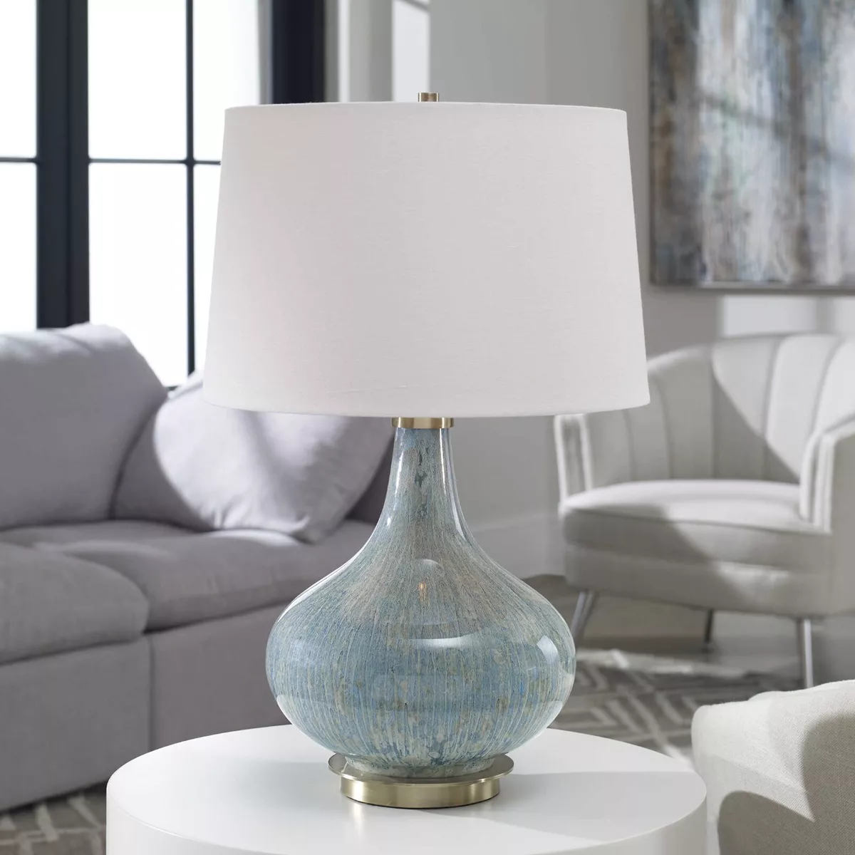 Blue gray lamp deals