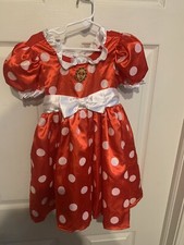 Disney Store Minnie Mouse Red White Costume Dress Child Size XS 4