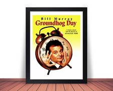 Framed GROUNDHOG DAY Photo Picture BILL MURRAY ANDIE MacDOWELL 8x10 or 11x14 W2