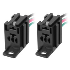 2pcs DC 12V/24V 4 Terminals Relay Socket Harness Connector
