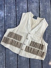 Vintage American Field Sportswear Tan Bird Hunting Button Up Vest Men's S Small