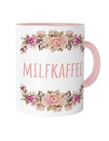 Milfkaffee Tasse Statement Ansage Geschenk Floral Blumen Kitsch Witzig Fun