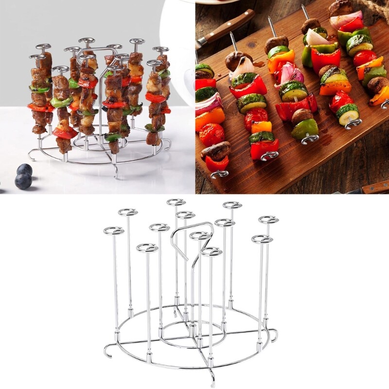6 Quart Air Fryer Skewer Holder Stainless Steel Vertical Chicken Grills