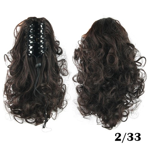 34cm Short Women Curly Claw Clip In Hair Ponytail With Drawstring - Picture 2 of 9