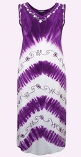 PURPLE Summer Crush Tie Dye Maxi Shift Dress by Eaonplus Size  1 (UK 18-22)