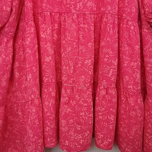 Terra Sky Peasant Off the Shoulder Orange/Peach Floral Top 4X - Picture 3 of 13