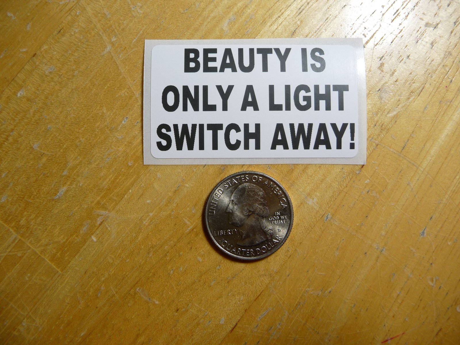 Beauty Light Switch Sticker Decal - Bulk Pack 1-50 Available