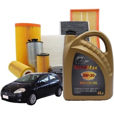 MISTI Kit Tagliando Fiat Grande Punto 1.3 Multijet 75cv 55kw Dal 2005 + Speed Max 5w30