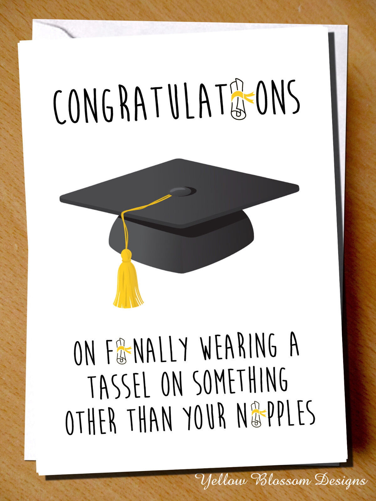 Greeting Card Graduation Congratulations University Degree Funny ...