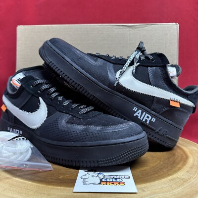 Nike Off White The Ten Air Force 1 Low Black A04606-001 Size 9 Blazer Presto
