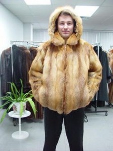 fox fur bomber jacket