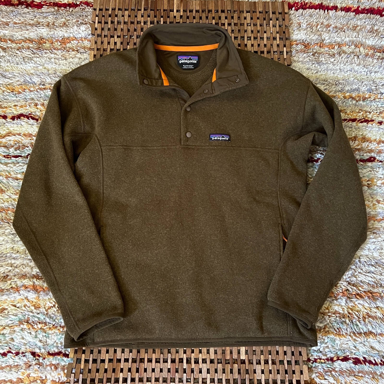 Patagonia Performance Better Sweater Marsupial Pullover Green Mens Medium M