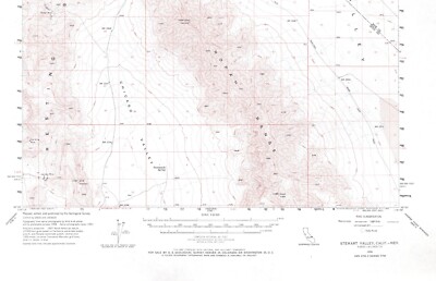 Stewart Valley Quadrangle, California-Nevada 1958 Topo Map USGS 15 Minute
