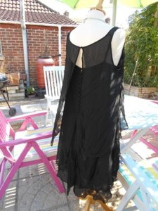 h&m black silk dress