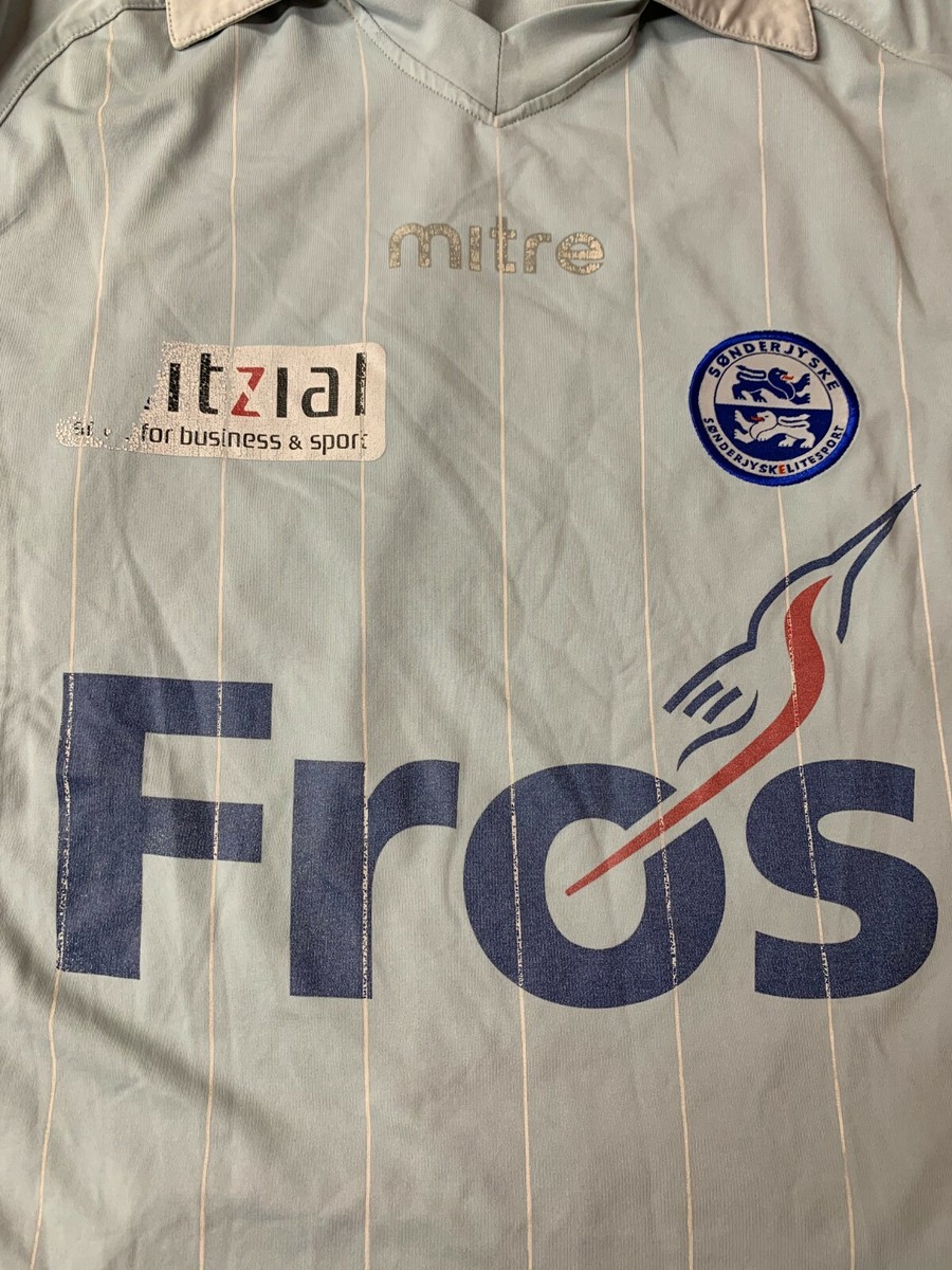 Maillot Extérieur Sonderjyske 2010-2012 – Mitre Taille S, Bleu Et Blanc