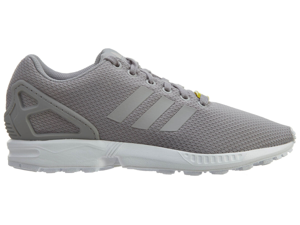Adidas ZX Flux Aluminum White Mesh Athletic Mens Style Adidas ZX Flux Aluminum White Mesh Athletic Mens Style