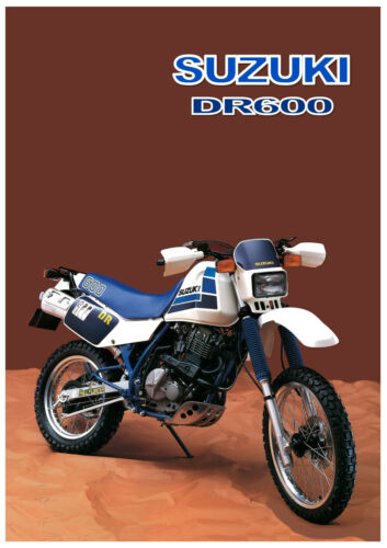 SUZUKI Poster DR600 DR600S 1984 1985 1986 1987 1988 1989 Suitable to Frame - 第 1/1 張圖片