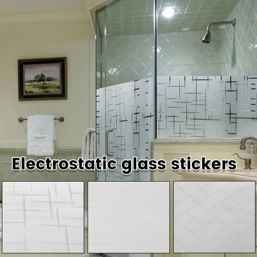 Privacy White Frosted Window Film Frost Etched Glass Static Plastic Vinyl {&} - Picture 2 of 11